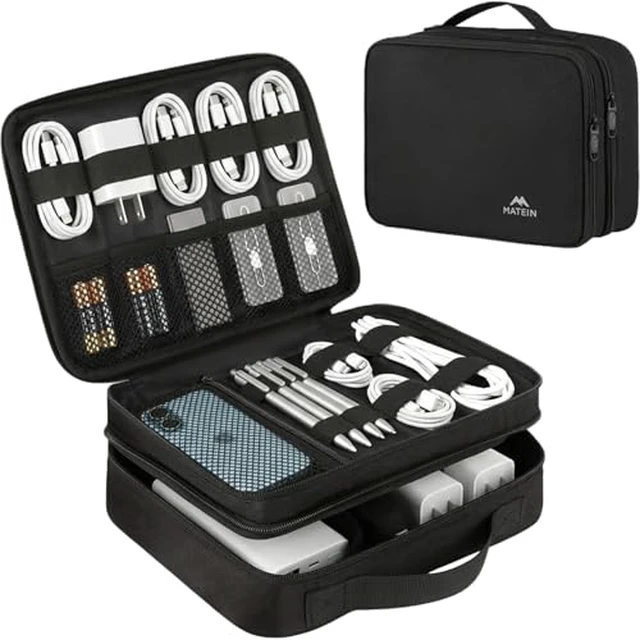 Alt view image 2 of 6 - Electronics Organizer Travel Case, Cable Organizer Bag, Black