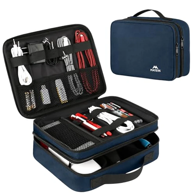 Alt view image 6 of 6 - Electronics Organizer Travel Case, Cable Organizer Bag, Black