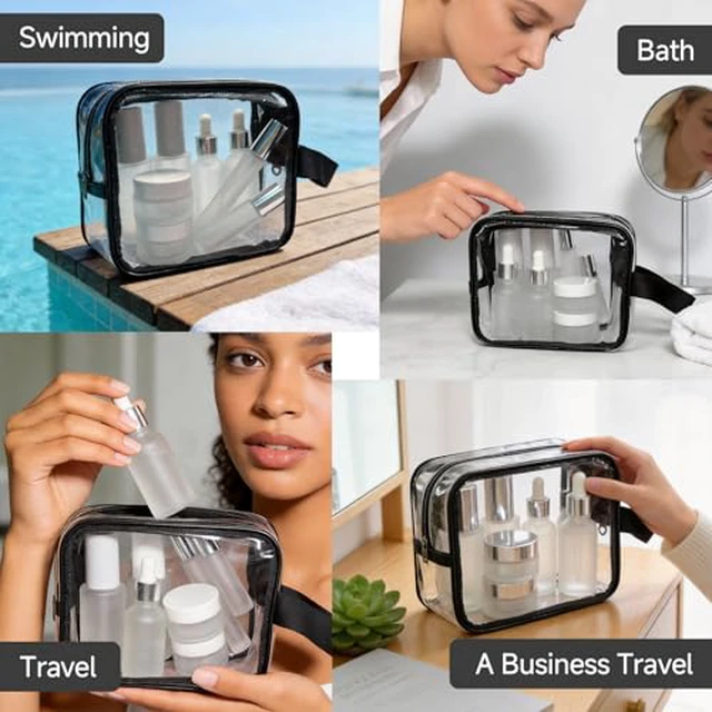 Alt view image 6 of 6 - 18pcs Skincare Glass Travel Bottles with Label, Travel Size for Toiletries, Leak-Proof, TSA-Approved Toiletry Bag, Travel Containers, Cosmetic Container Kits, large