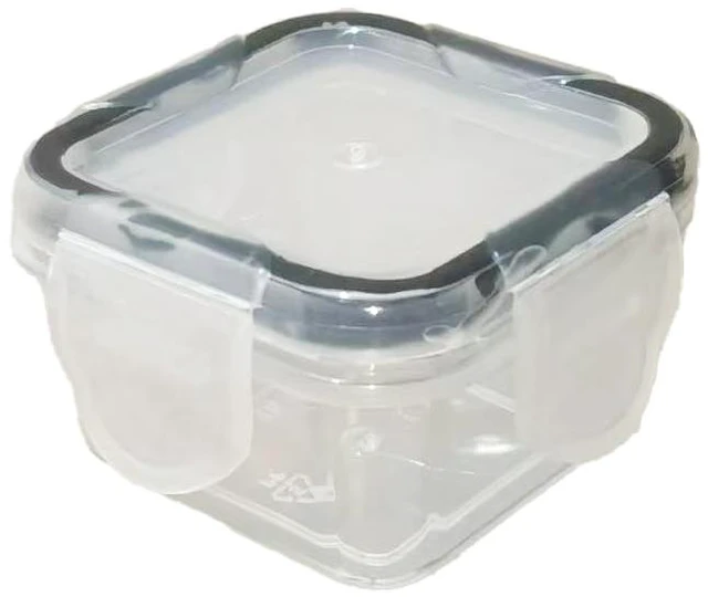 Main image of 2 oz/60 ml Mini Food Container, BPA-Free, Leakproof, Freezer & Microwave Safe, Transparent Black Belt