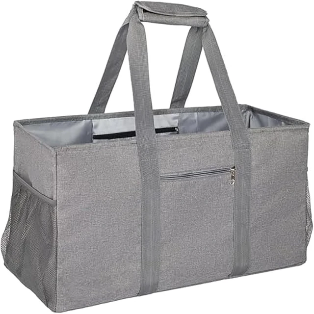 Alt view image 3 of 5 - Large Utility Tote Bag - Reusable Grocery Bags Foldable Heavy Duty