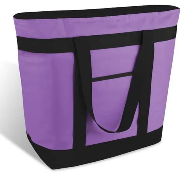 Alt view image 7 of 7 - Insulated Grocery Tote Bags, Large Reusable Cooler Bags, Green, 39L