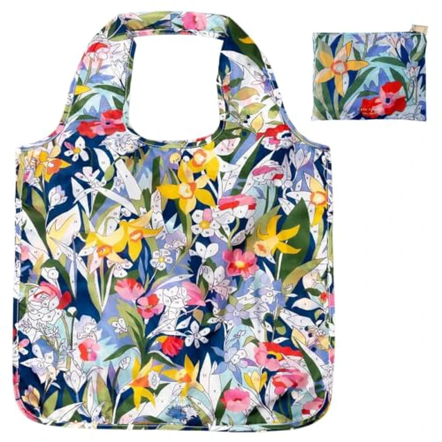 Alt view image 3 of 7 - Reusable Produce Bags, Shopping Tote with Zipper Storage Pouch, Lightweight Foldable Grocery Bag
