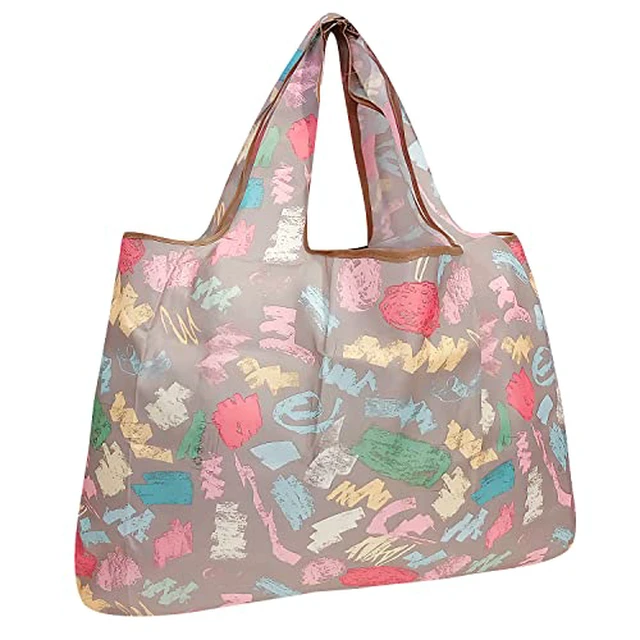 Alt view image 4 of 6 - Large Foldable Tote Nylon Reusable Grocery Bags, Hawaiian Fun