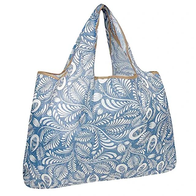 Alt view image 5 of 6 - Large Foldable Tote Nylon Reusable Grocery Bags, Hawaiian Fun