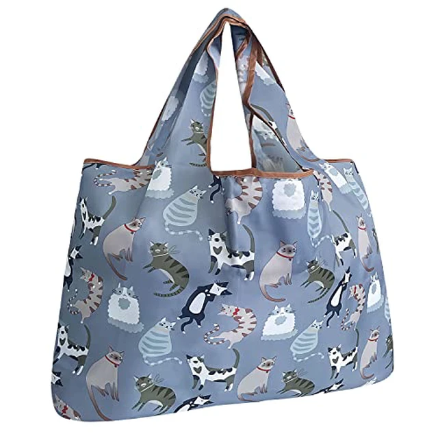 Alt view image 2 of 7 - Large Foldable Tote Nylon Reusable Grocery Bags