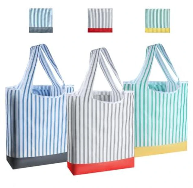 Alt view image 2 of 3 - Reusable Grocery Bags, Foldable Shopping Bag, Bulk Packable Tote