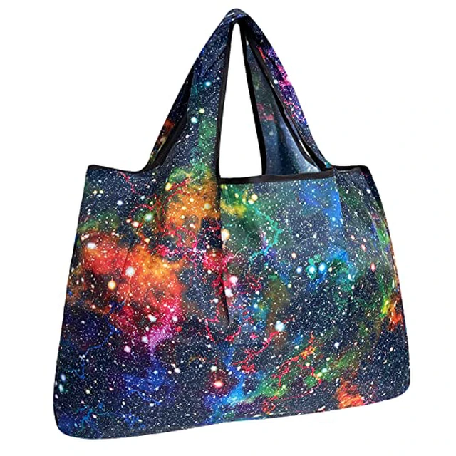 Alt view image 7 of 7 - Large Foldable Tote Nylon Reusable Grocery Bags