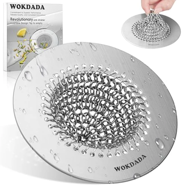 Alt view image 2 of 4 - Reversible Kitchen Sink Drain Strainer, Anti-Clog Flat Edge Design