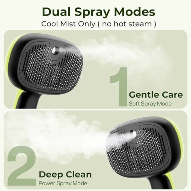 Alt view image 4 of 7 - Self-Cleaning Steam Dog Cat Brush for Heavy Shedding/Long Coats