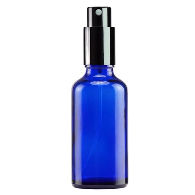 Alt view image 3 of 6 - Black Glass Spray Bottles 2oz, with Small Fine Mist Spray, Metal Cap, Refillable for Essential Oil,Travel,Cleaning,Perfume,Aromatherapy,Makeup 6 Pcs