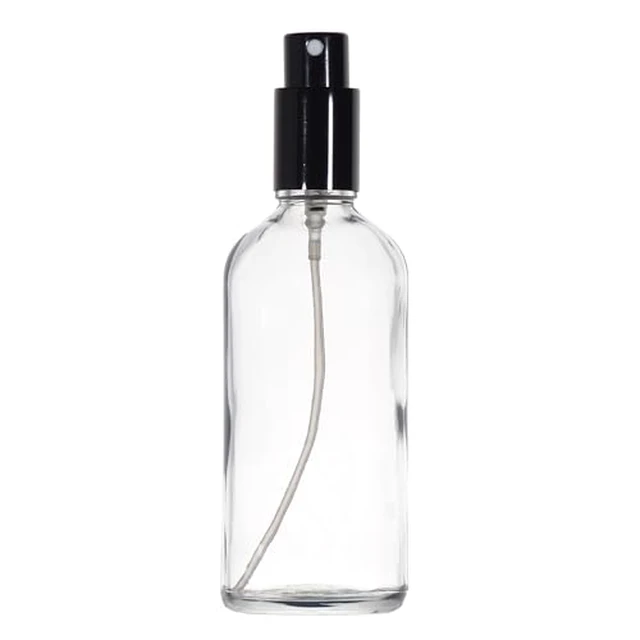 Alt view image 4 of 6 - Black Glass Spray Bottles 2oz, with Small Fine Mist Spray, Metal Cap, Refillable for Essential Oil,Travel,Cleaning,Perfume,Aromatherapy,Makeup 6 Pcs