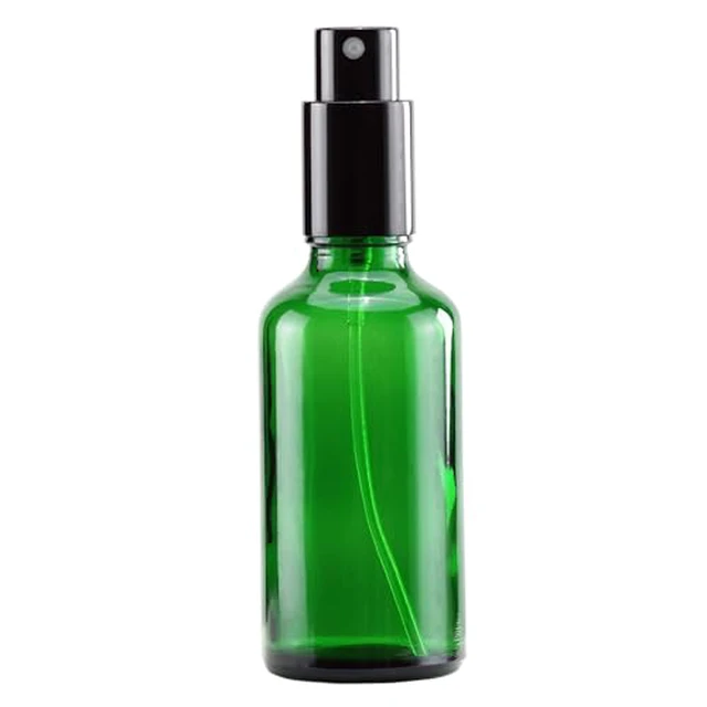 Alt view image 5 of 6 - Black Glass Spray Bottles 2oz, with Small Fine Mist Spray, Metal Cap, Refillable for Essential Oil,Travel,Cleaning,Perfume,Aromatherapy,Makeup 6 Pcs