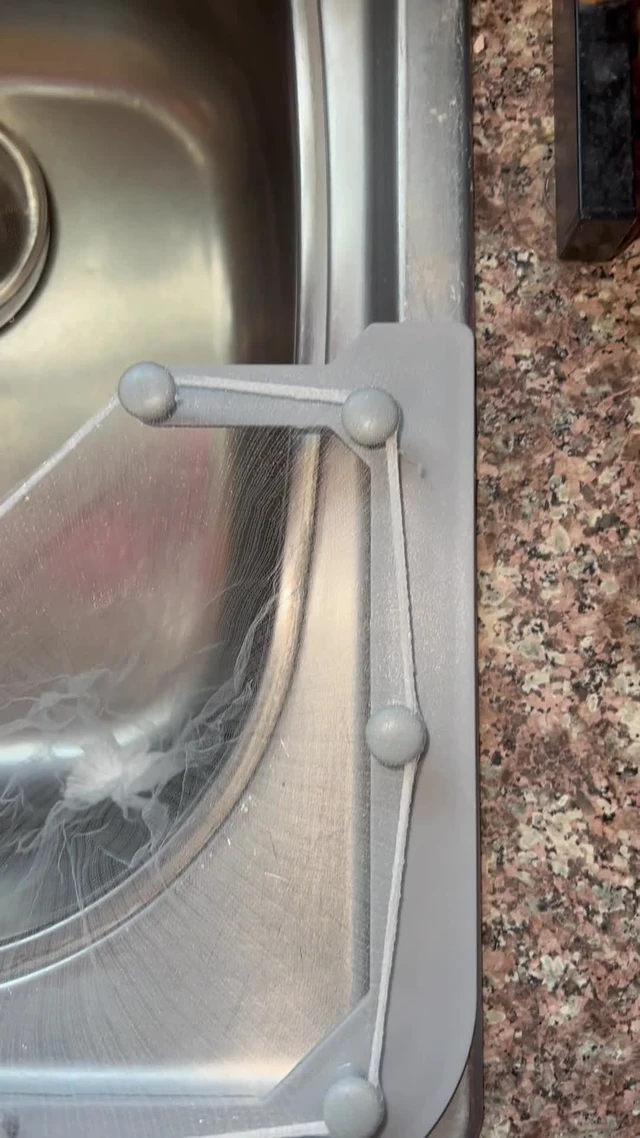 Alt view image 3 of 3 - Sink Triangle Tri-Holder Filter, Kitchen Sink Strainer, Sink Drain Strainer, with a Triangular Gray Rack and 100PCS Large Size Filtering Mesh Bags for Kitchen Leftover