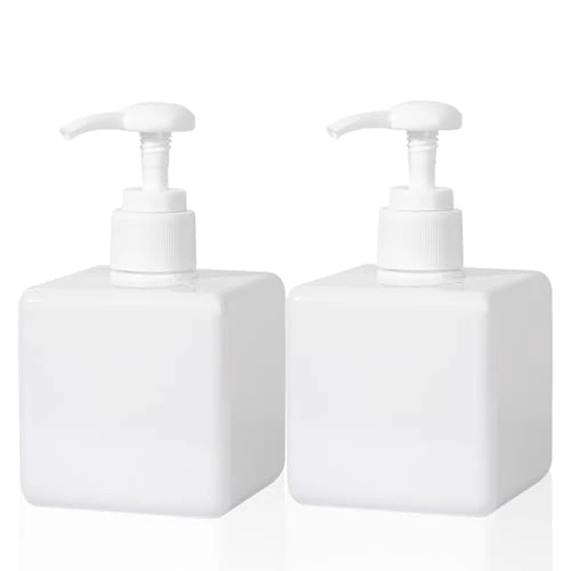 Alt view image 2 of 4 - Plastic Pump Bottle Refillable Lotion Soap Dispenser 22oz White 2 Pack
