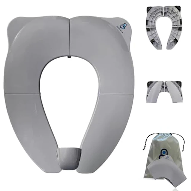 Alt view image 2 of 7 - Baby Proof Me Gray Travel Potty Training Seat - Toddler Toilet Seat Cover