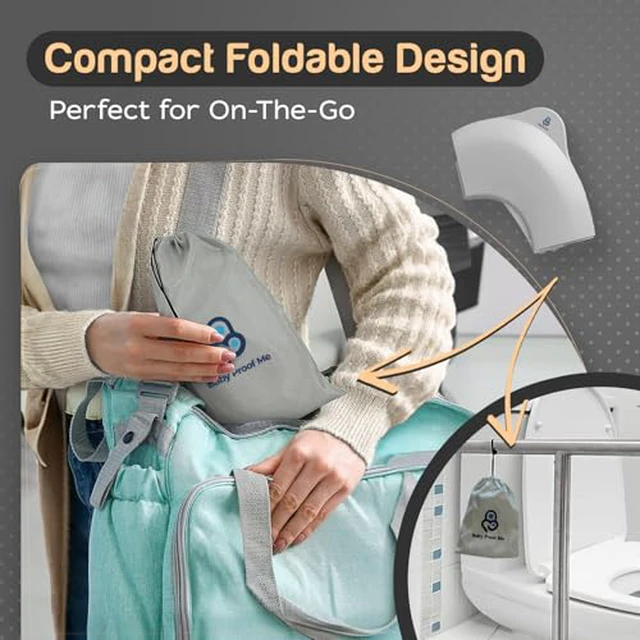 Alt view image 6 of 7 - Baby Proof Me Gray Travel Potty Training Seat - Toddler Toilet Seat Cover