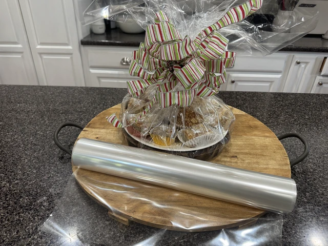 Alt view image 4 of 7 - Clear Cellophane Wrap Roll 31.5 in x 110 ft - Gift Basket Wrap Cellophane