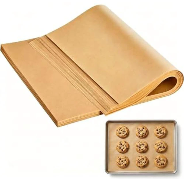 Alt view image 2 of 3 - Parchment Paper 100 Sheets Precut 9.8x13.8in Unbleached Non-Stick Baking