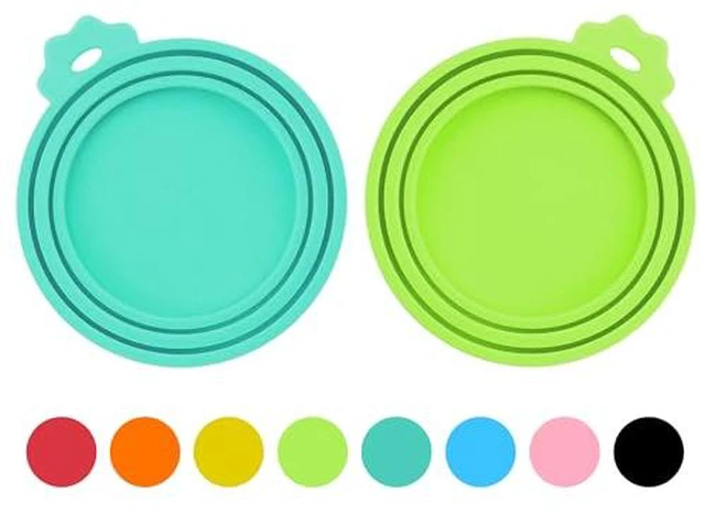 Alt view image 2 of 6 - 2 Pack Pet Food Can Covers, Silicone Can Lids for Dog & Cat Food