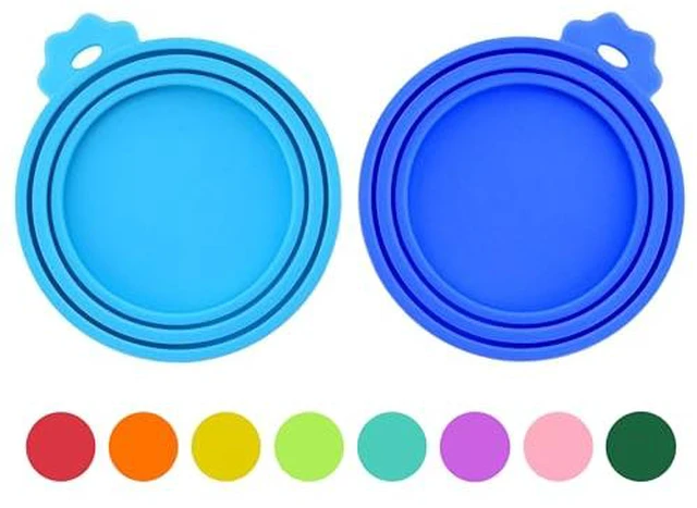 Alt view image 4 of 6 - 2 Pack Pet Food Can Covers, Silicone Can Lids for Dog & Cat Food