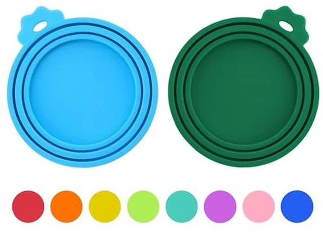 Alt view image 5 of 6 - 2 Pack Pet Food Can Covers, Silicone Can Lids for Dog & Cat Food