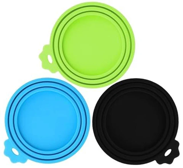 Alt view image 6 of 6 - 2 Pack Pet Food Can Covers, Silicone Can Lids for Dog & Cat Food