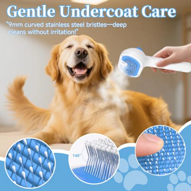 Alt view image 6 of 7 - Pet Steam Brush for Dog, cat brushes for indoor cats - 1 Waterless Shampoo