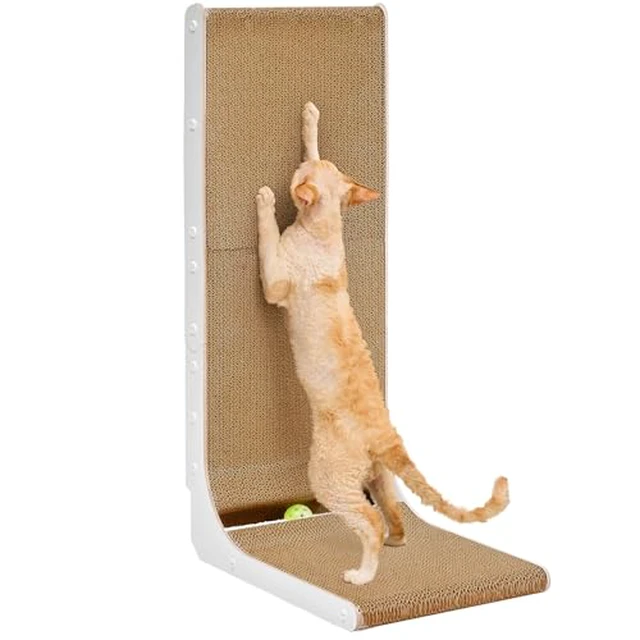 Alt view image 4 of 6 - Cardboard Cat Scratcher for Indoor Cats, 26.8 Inch, Brown