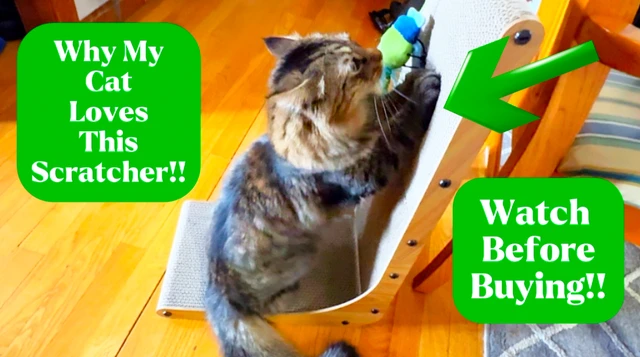 Alt view image 6 of 6 - Cardboard Cat Scratcher for Indoor Cats, 26.8 Inch, Brown