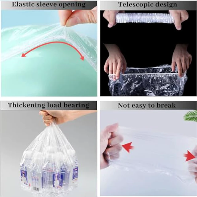 Alt view image 4 of 7 - Potty Chair Liners with Elastic, Portable Potty Training Bags, Potty Refill Liners Disposable for Toddlers Kids and Baby,Toilet Seat Cover,17x8Inches,Clear,200pieces