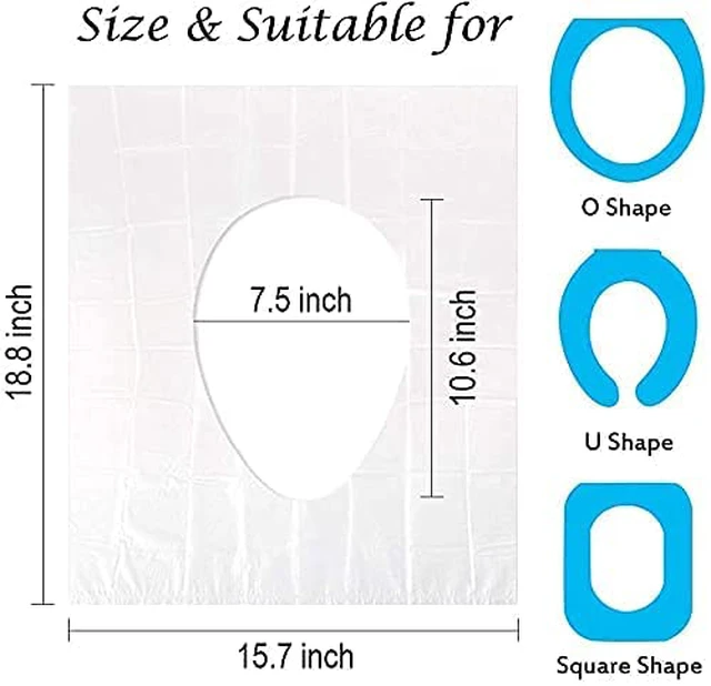 Alt view image 2 of 5 - 100 Pack Disposable Plastic Toilet Seat Cover for Travel Toddler Kid&Adult