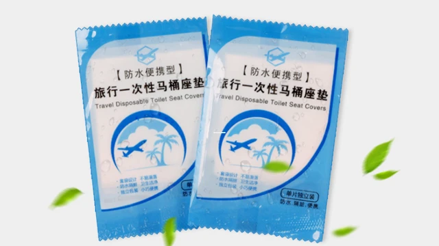 Alt view image 5 of 5 - 100 Pack Disposable Plastic Toilet Seat Cover for Travel Toddler Kid&Adult