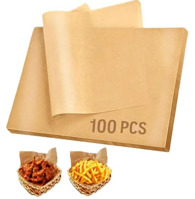 Alt view image 2 of 2 - Unbleached Parchment Paper Sheets for Baking,Brown Parchment Paper Squares