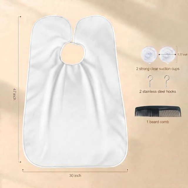 Alt view image 3 of 7 - Stuffers for Men,beard bib Trimming Catcher Bib for Shaving,beard apron gifts for men Him Boyfriend Husband