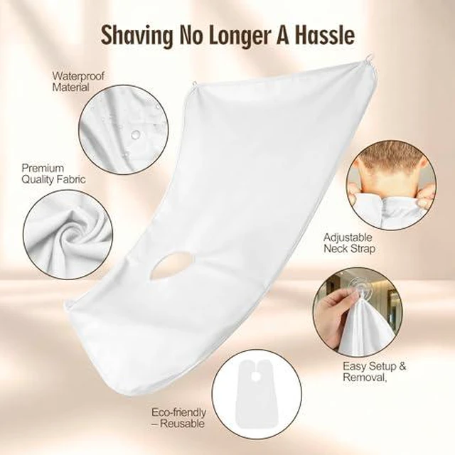 Alt view image 4 of 7 - Stuffers for Men,beard bib Trimming Catcher Bib for Shaving,beard apron gifts for men Him Boyfriend Husband