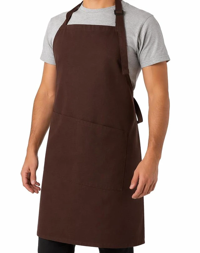 Main image of Chef Apron,Cotton Polyester Kitchen Apron with 2Pockets,Adjustable Stain Resistant for Cooking BBQ(1Pcs)