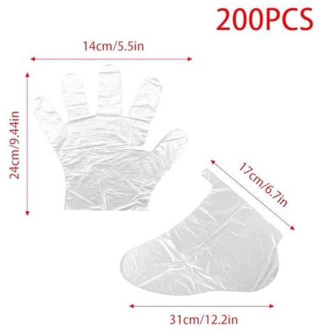 Alt view image 2 of 5 - 200 PCS Disposable Paraffin Wax Liners for Feet and Hand, Plastic Hand and Foot Bags Hot Wax Therapy