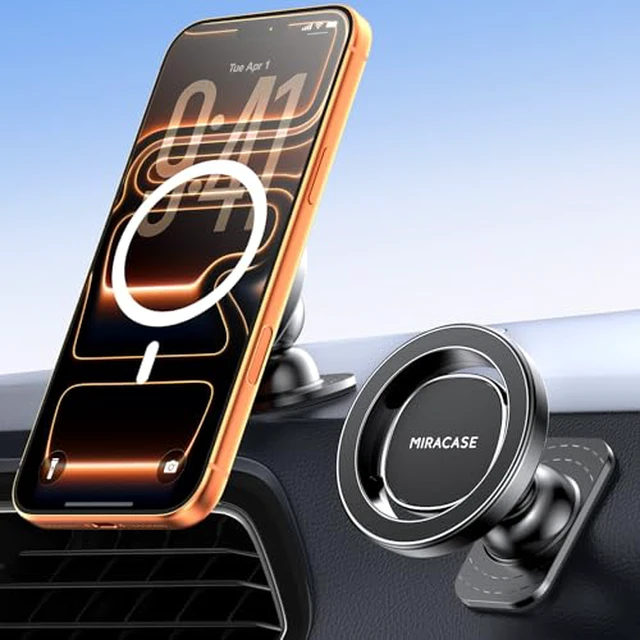 Alt view image 3 of 6 - Phone Holders for Your Car with Metal Hook Clip, Air Vent Cell Phone Stand Car Mount, Universal Automobile Cradle for Garmin GPS Fit iPhone Android and All Smartphones, Dark Black
