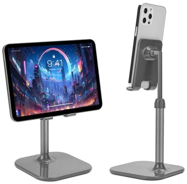 Alt view image 3 of 5 - Cell Phone Stand, Valentine's Day Gifts for Teens Girls Boys Adults Women Men Mom Wife, Phone Stand for Desk, Phone Holder Stand Compatible with iPhone and All Mobile Phones Tablet, Pink