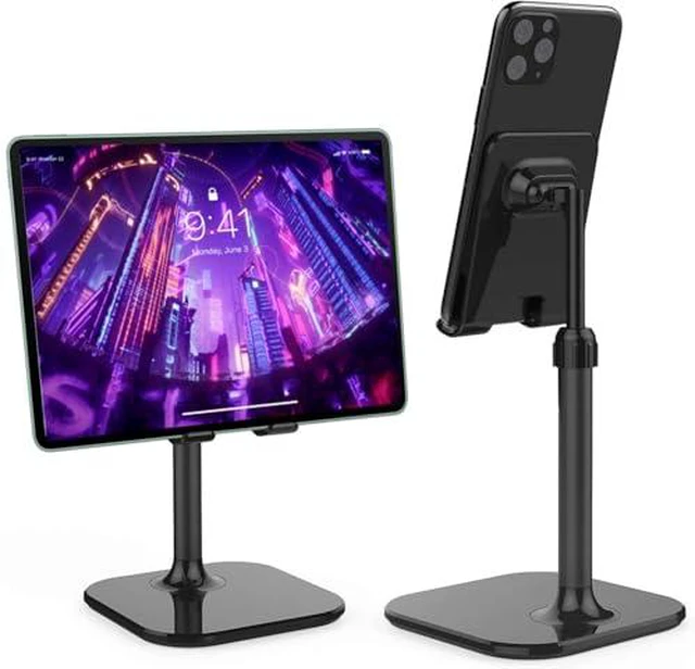 Alt view image 5 of 5 - Cell Phone Stand, Valentine's Day Gifts for Teens Girls Boys Adults Women Men Mom Wife, Phone Stand for Desk, Phone Holder Stand Compatible with iPhone and All Mobile Phones Tablet, Pink