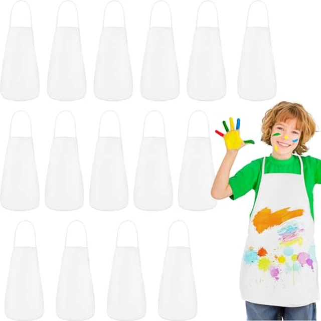 Alt view image 4 of 5 - 4 Pcs Colorful Apron Kids Aprons for Painting Cooking Art Smock