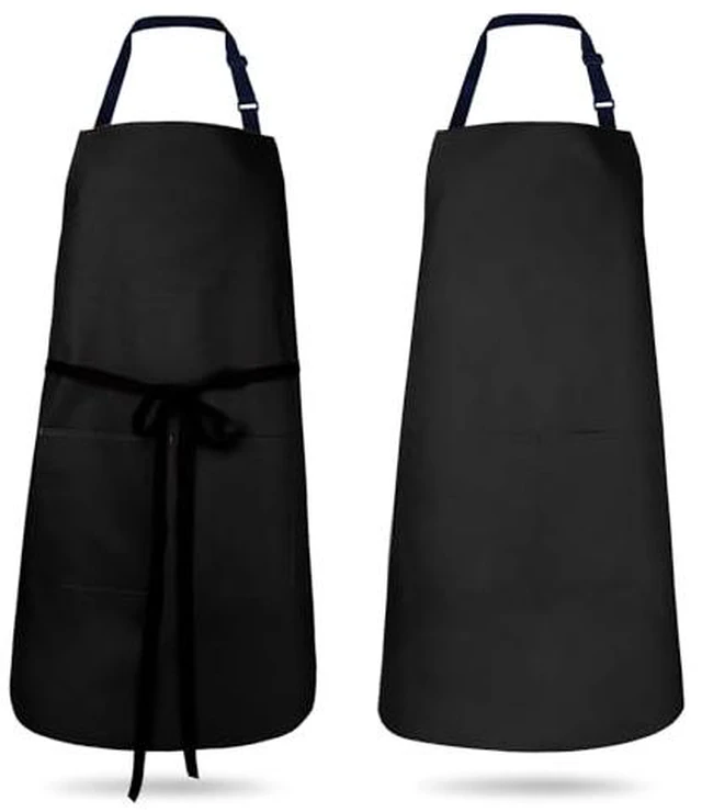 Alt view image 3 of 4 - 2 Pack Kitchen Aprons, Waterproof and Oil Resistant with 2 Pockets, Adjustable Neck Strap for Chef Apron