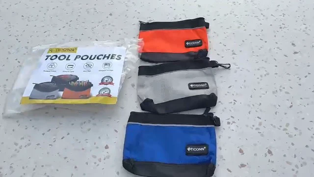Alt view image 3 of 5 - 6PK Tool Pouches with Zipper, Waterproof 1680D Oxford Small Tool Bag