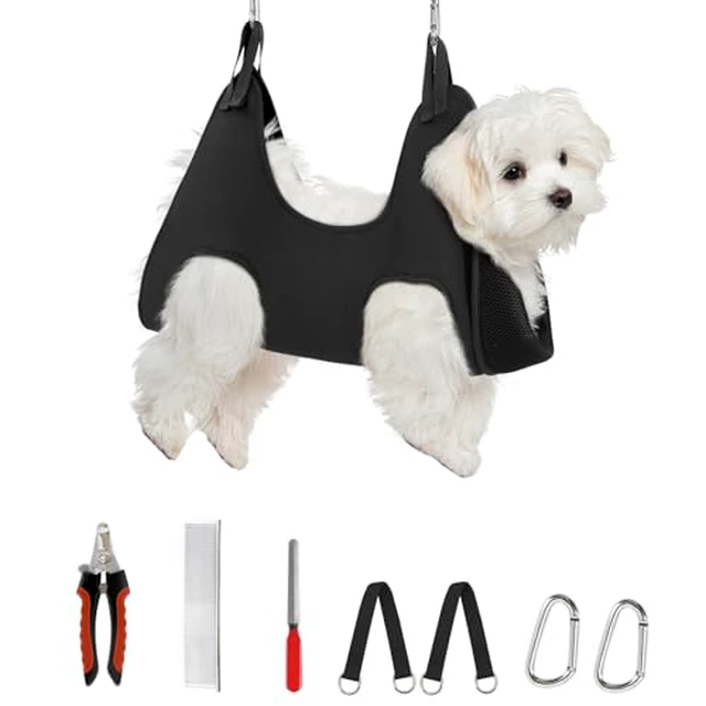 Alt view image 3 of 7 - Dog Grooming Hammock for Nail Trimming, Pet Grooming Hanging Harness
