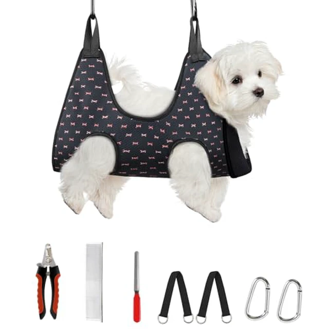 Alt view image 4 of 7 - Dog Grooming Hammock for Nail Trimming, Pet Grooming Hanging Harness