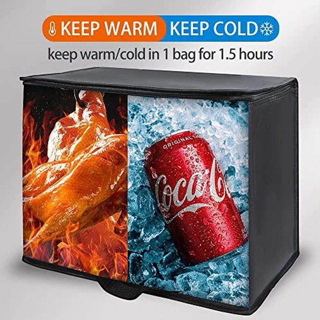 Alt view image 2 of 6 - 2-Pack Insulated Reusable Grocery Shopping Bags, X-Large, Black