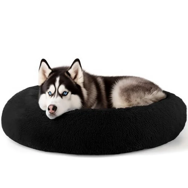 Alt view image 4 of 7 - Dog & Cat Bed for Indoor Cats, 20in Calming Donut Bed (Light Grey)