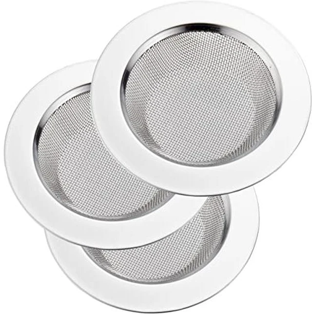 Alt view image 2 of 3 - 3 PCS Kitchen Sink Strainer Stainless Steel, Kitchen Sink Drain StrainerSink Strainers with Large Wide Rim 4.5" Diameter for Kitchen Sinks