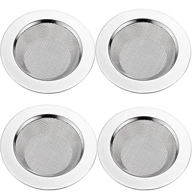 Alt view image 3 of 3 - 3 PCS Kitchen Sink Strainer Stainless Steel, Kitchen Sink Drain StrainerSink Strainers with Large Wide Rim 4.5" Diameter for Kitchen Sinks